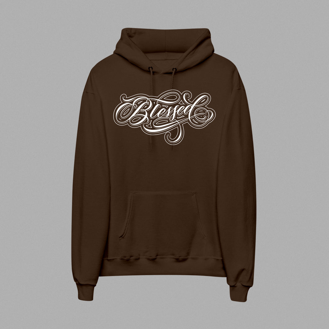 Blessed Outline Hoodie (Brown)