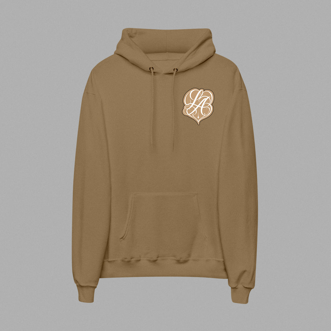 LA Chenille Patch Hoodie (Light Brown)